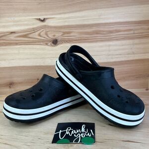 Crocs Black & White Slip On Round Toe Shoes Childrens Size 12